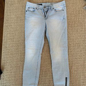 J. CREW Toothpick Ankle Jeans Seersucker Wash